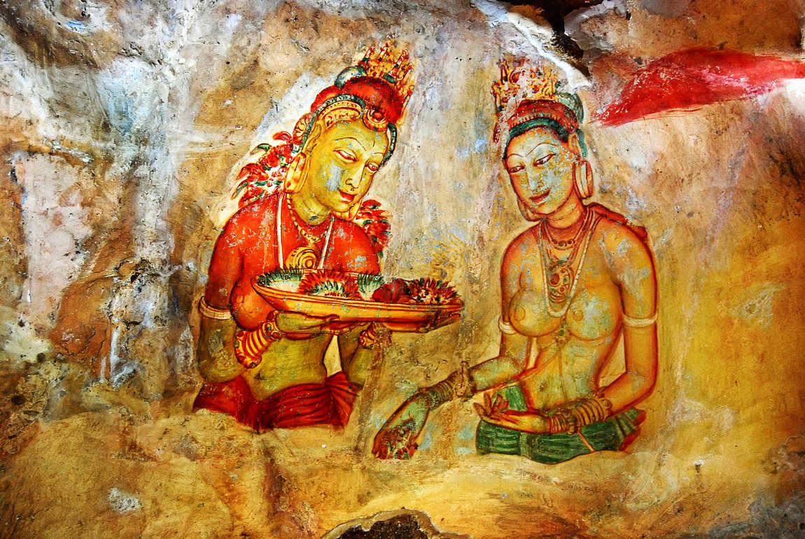 fresco en Sigiriya, Viajes a Sri Lanka